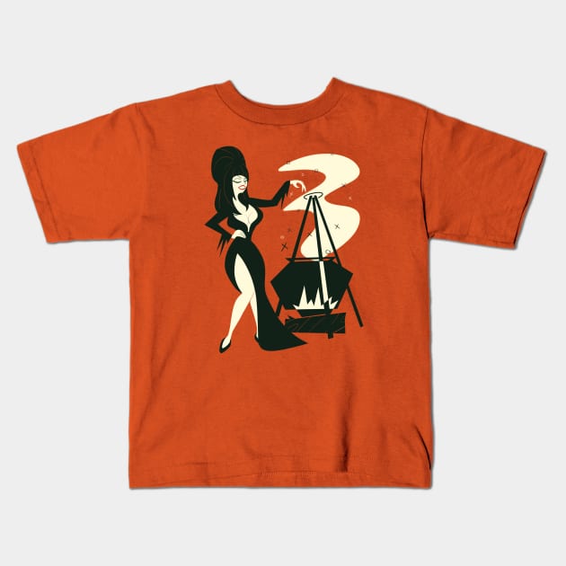 Elvira Kids T-Shirt by Bad Love Design